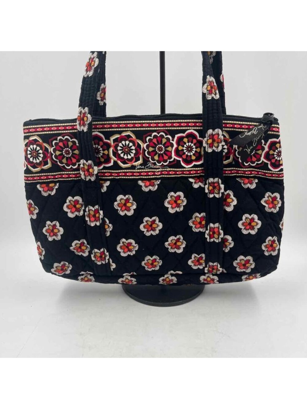 Vera Bradley Pirouette Quilted Women's Black Floral Purse